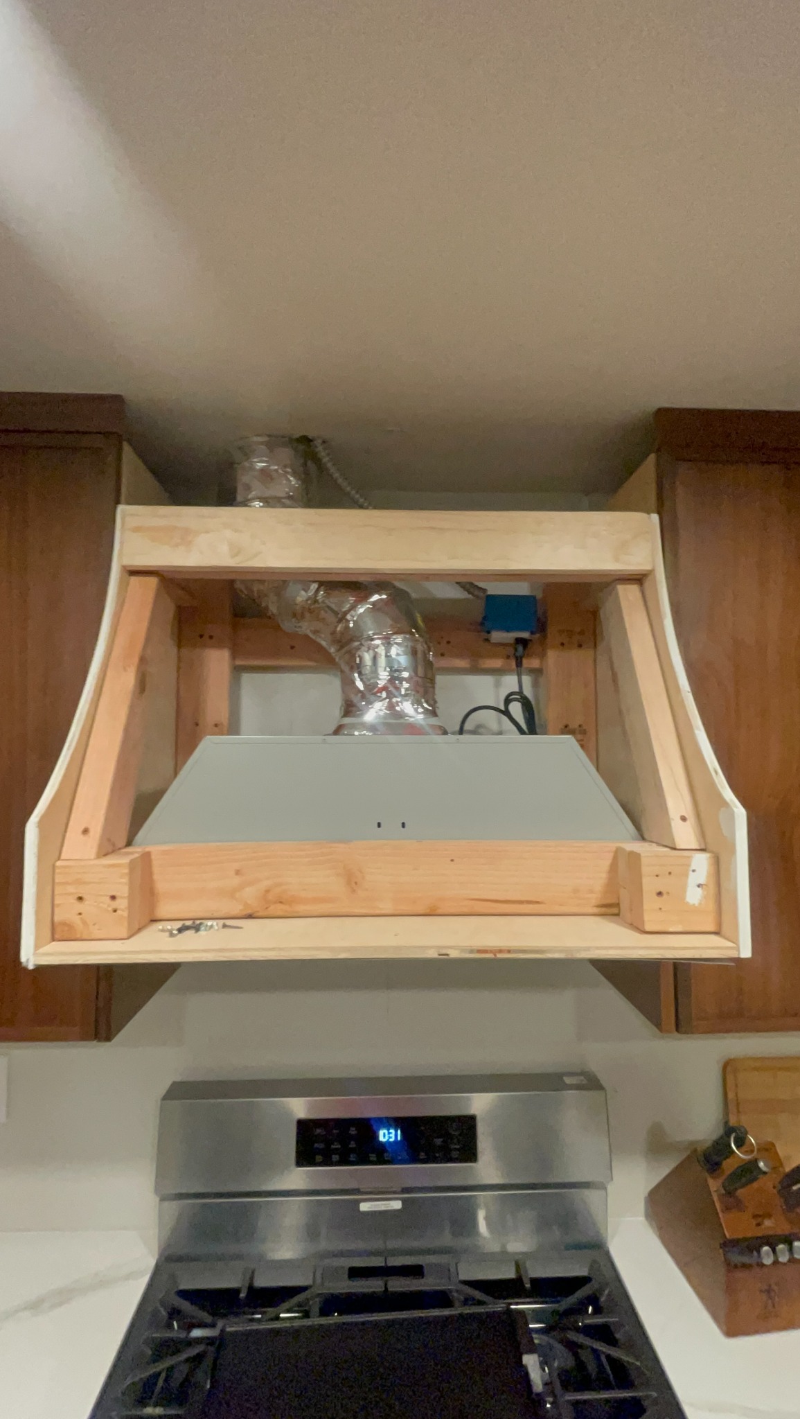 Range hood framing shell